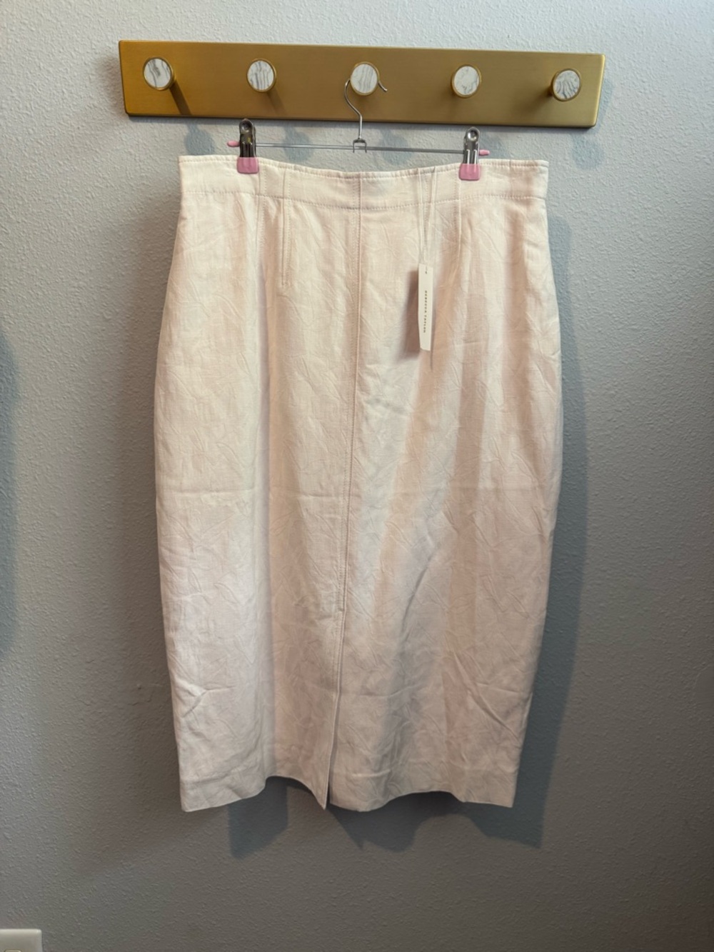 NWT Rebecca Taylor Pale Pink Jacquard Pencil Skirt